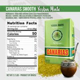 Canarias Serena Yerba Mate Tea 1 kg - Herbal Yerba Mate with Melissa, Passionflower & Mint - Ground Leaf Mate - Smooth & Balanced Flavor - (Pack of 3)