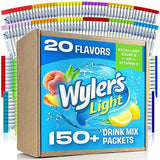 Wyler's Light 176ct Bulk Variety Pack - 20 Different Flavors from Fruit Punch, Iced Tea, Lemonade, and More - Sugar Free Singles To Go Drink Mix
