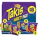 Takis 18 pc / 1 oz Variety Pack, Assorted Flavored Mixed Rolled Tortilla Chips - (5) Fuego, (5) Blue Heat, (4) Nitro, (4) Crunchy Fajitas