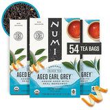 Numi Organic Aged Earl Grey Tea | 54 Black Tea Bags | Assam Black Tea with Real Bergamot | Caffeinated