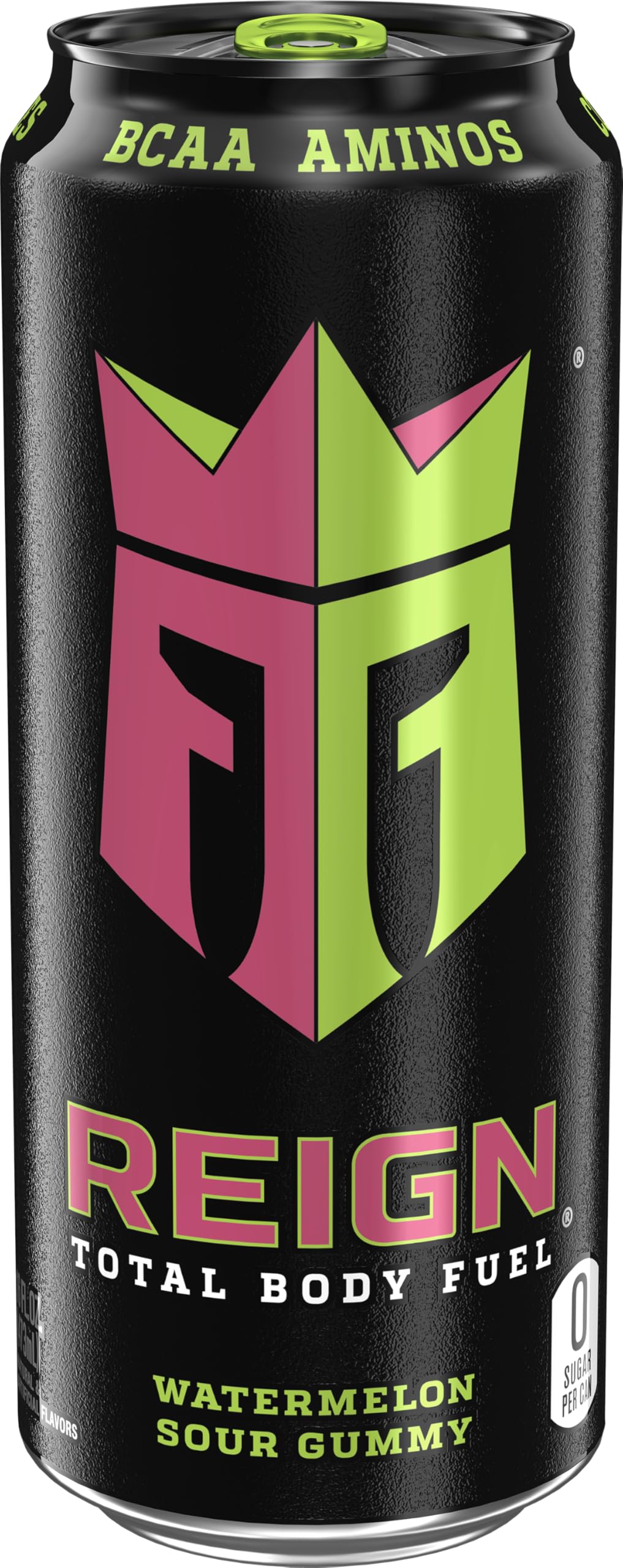 Reign Total Body Fuel, Watermelon Sour Gummy, Fitness & Performance Drink, 16 Fl Oz (Pack of 12)