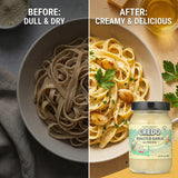 Credo Foods Sauce Roasted Garlic Alfredo 15 oz - Pasta Sauce for Fettuccine and Pantry Staples - Creamy Garlic for Cheese Dip and Nacho Style Dishes