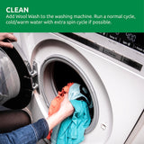 Nikwax Wool Wash, 300ml, Deodorize wool items, wool layers, safely cleans merino wool base layers, active wear, socks