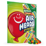 Airheads Candy, Xtremes Bites Sweetly Sour Candy, Rainbow Berry, Non Melting, Large Stand Up Bag, Party, 9 oz (Pack of 1)