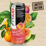 FITAID Post Workout Recovery Drink Hawaiian Nectar Passion Fruit Orange & Guava BCAA Glucosamine Electrolytes 40 Calories 12 Fl Oz (Pack of 12)