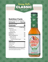 Jersey Girl Habanero Hot Sauce (No Added Salt/Naturally Sodium Free) 5oz (Classic, Pack of 2) - Clean Ingredients.