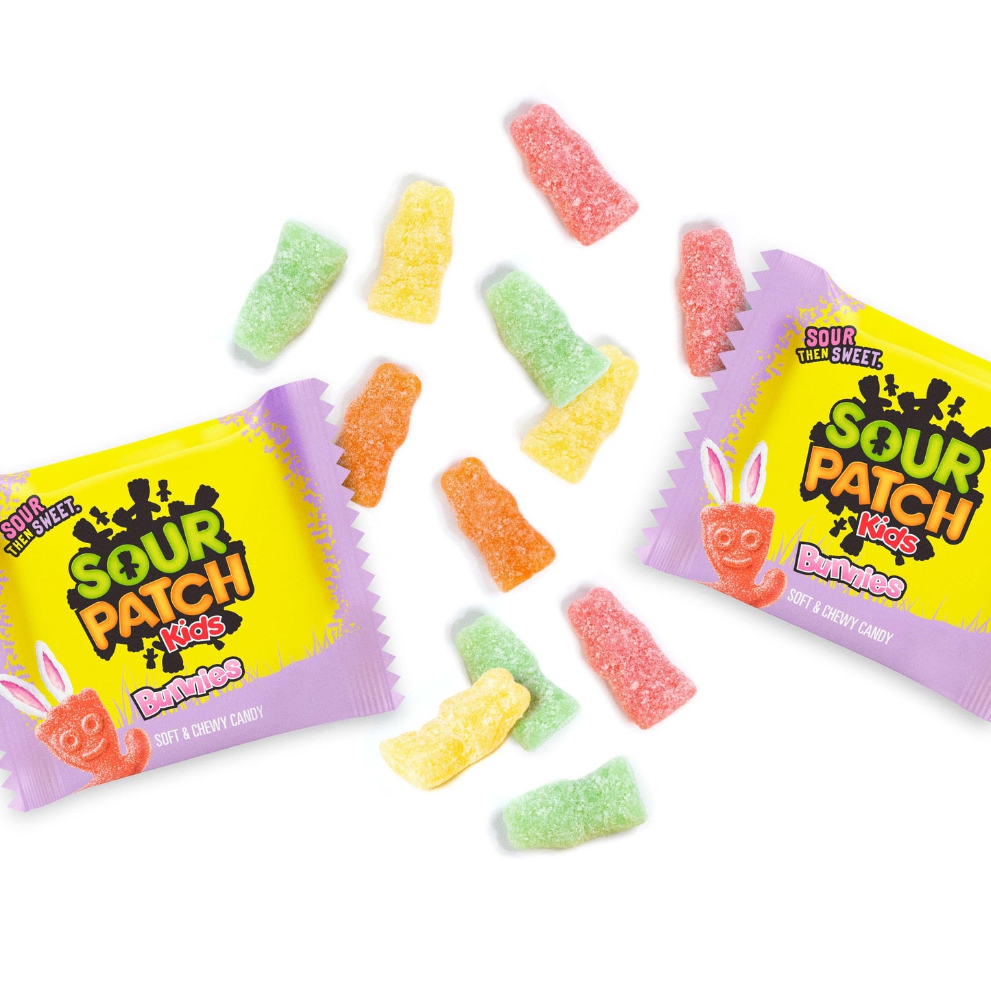 Sour Patch Kids, Bunnies Soft and Chewy Easter Candy, 18 Snack Packs