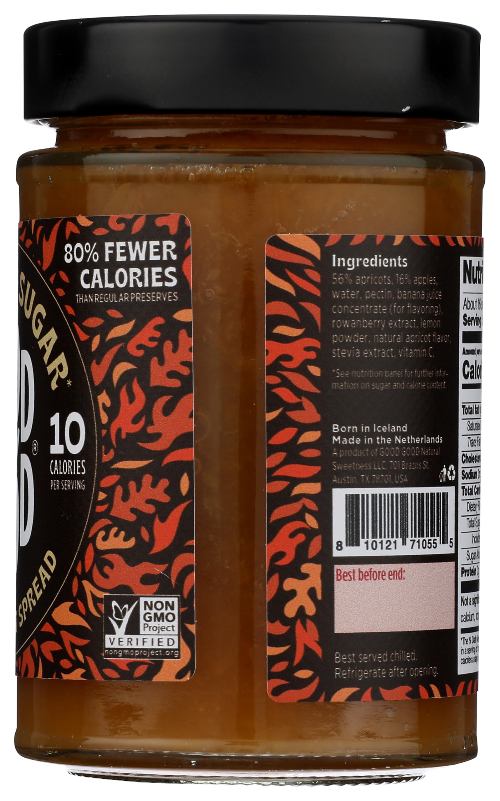 GOOD GOOD Special Reserve Apricot Fruit Spread, 11 OZ