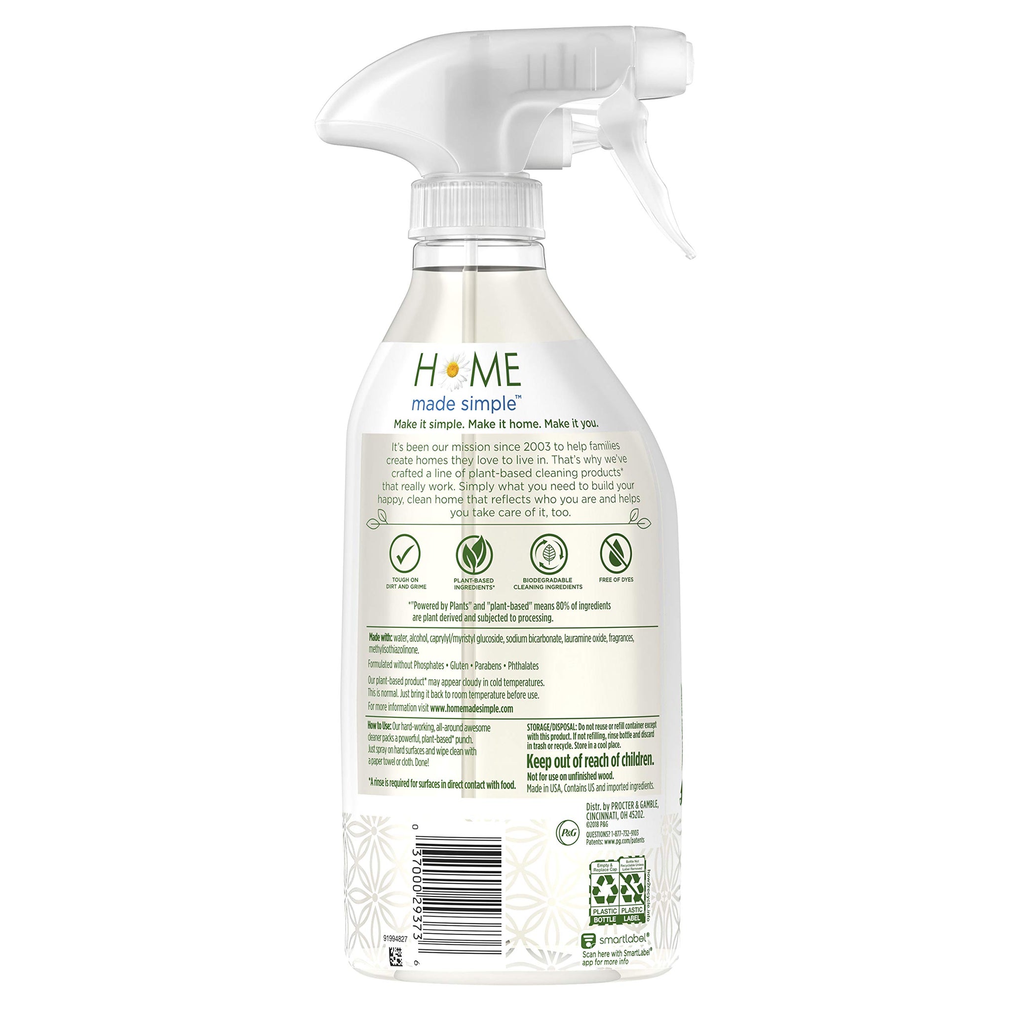 Home Made Simple All Purpose Cleaner Natural Household Surface Cleaning Spray, Rosemary Scent, 54 Fluid Ounce