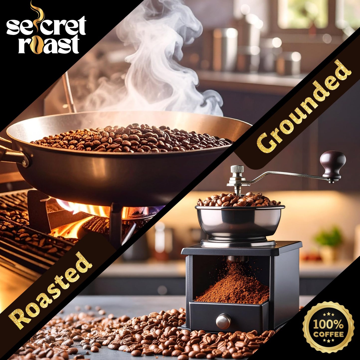 Secret Roast Ground Roasted Turkish Coffee | Mediterranian Delight | 3.5 oz | Kosher | Pack of 3