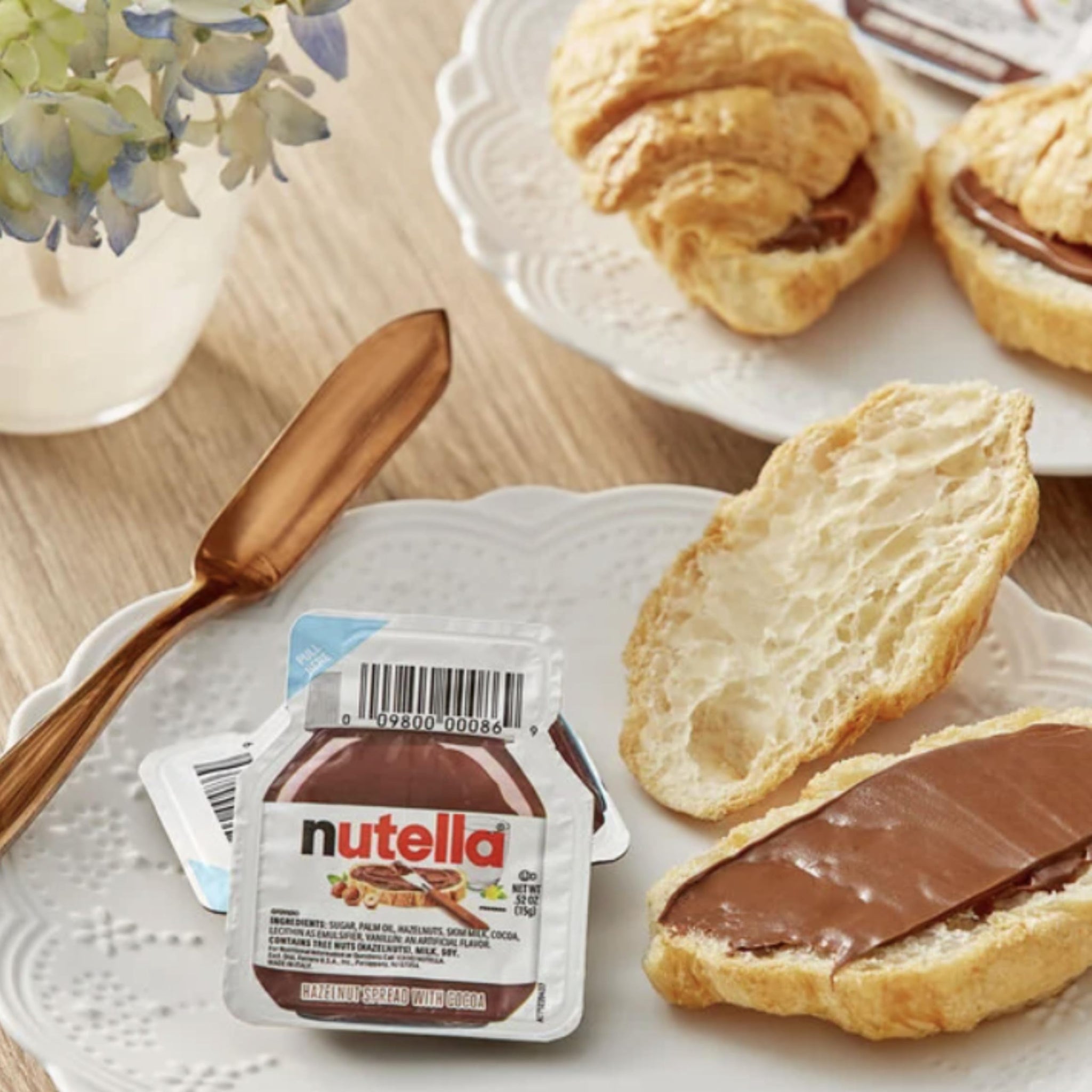 Peanut Butter & Hazelnut Cocoa Spread Cups - 24 Single Serve Breakfast Snack Packs - Individual Portion Cups for Kids Lunch, School, Office & Travel