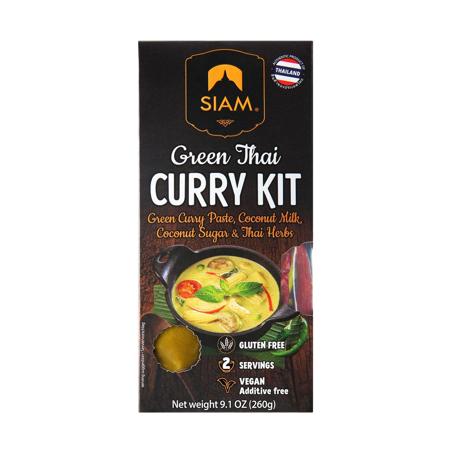 SIAM Thai Curry Kit, 9.1 oz (260g) CASE OF 6 (Green)