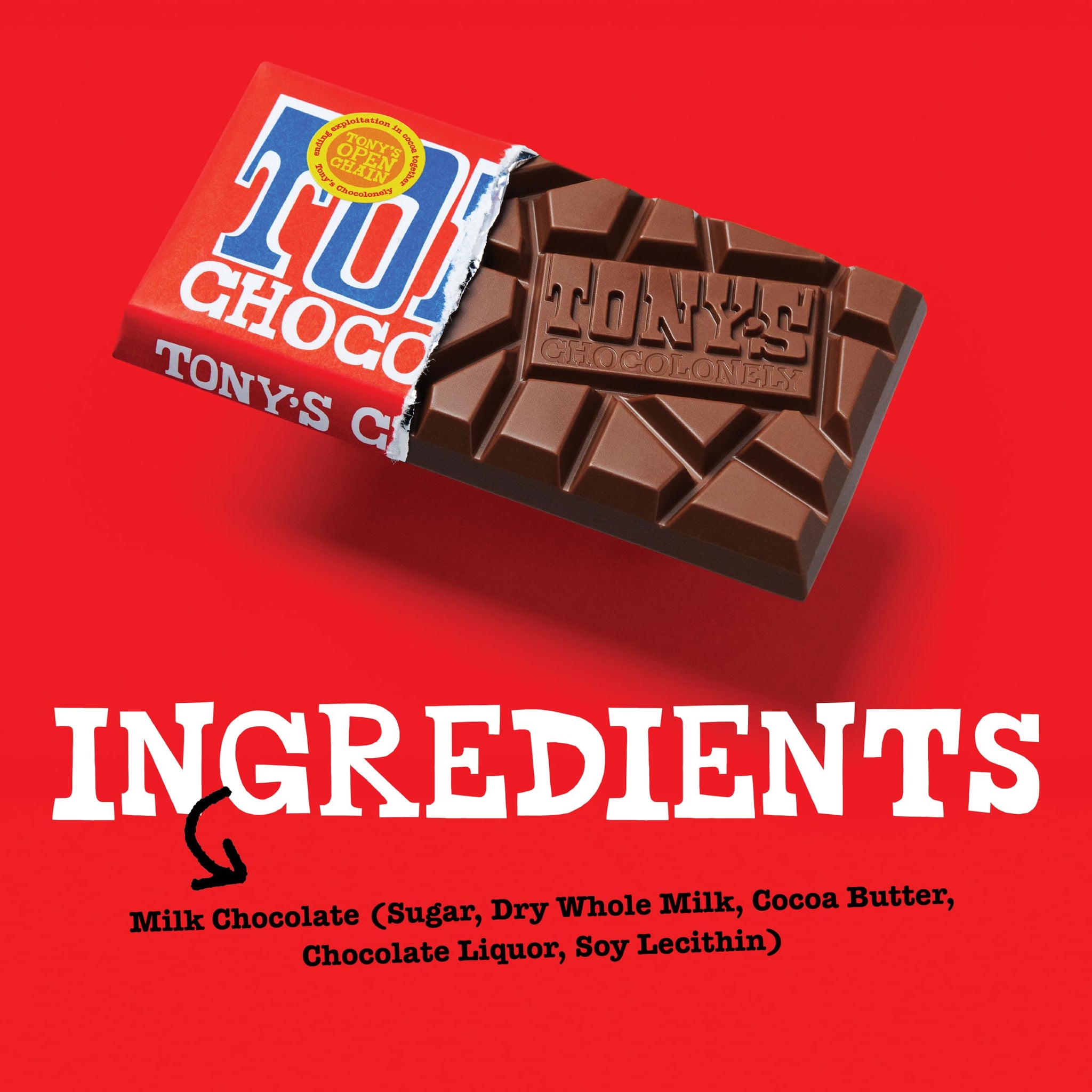 Tony’s Chocolonely Belgian Milk Chocolate Candy Bar, Pure Chocolate Bars for Snacks, Party Favors, Gifts, or Gift Basket, 32% Cacao, Made From Quality