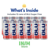 BLU Sugar Free Energy Drink, 12 Pack Slim Cans, 8.4 fl oz (250 mL) Each