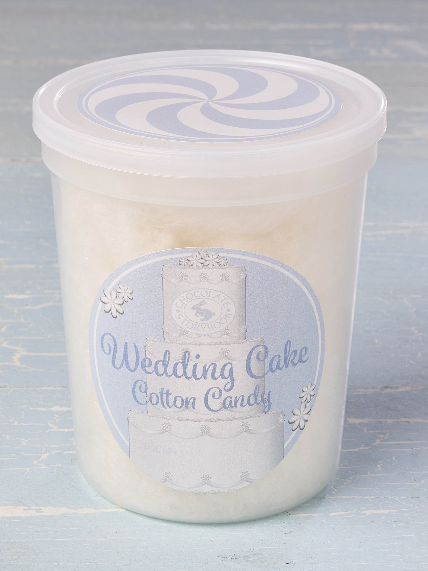CHOCOLATE STORYBOOK Gourmet Flavored Cotton Candy - Unique Idea for Holidays, Birthdays, Gag Gifts, Party Favors (Wedding Cake, 1.75 oz, 1-Pack)