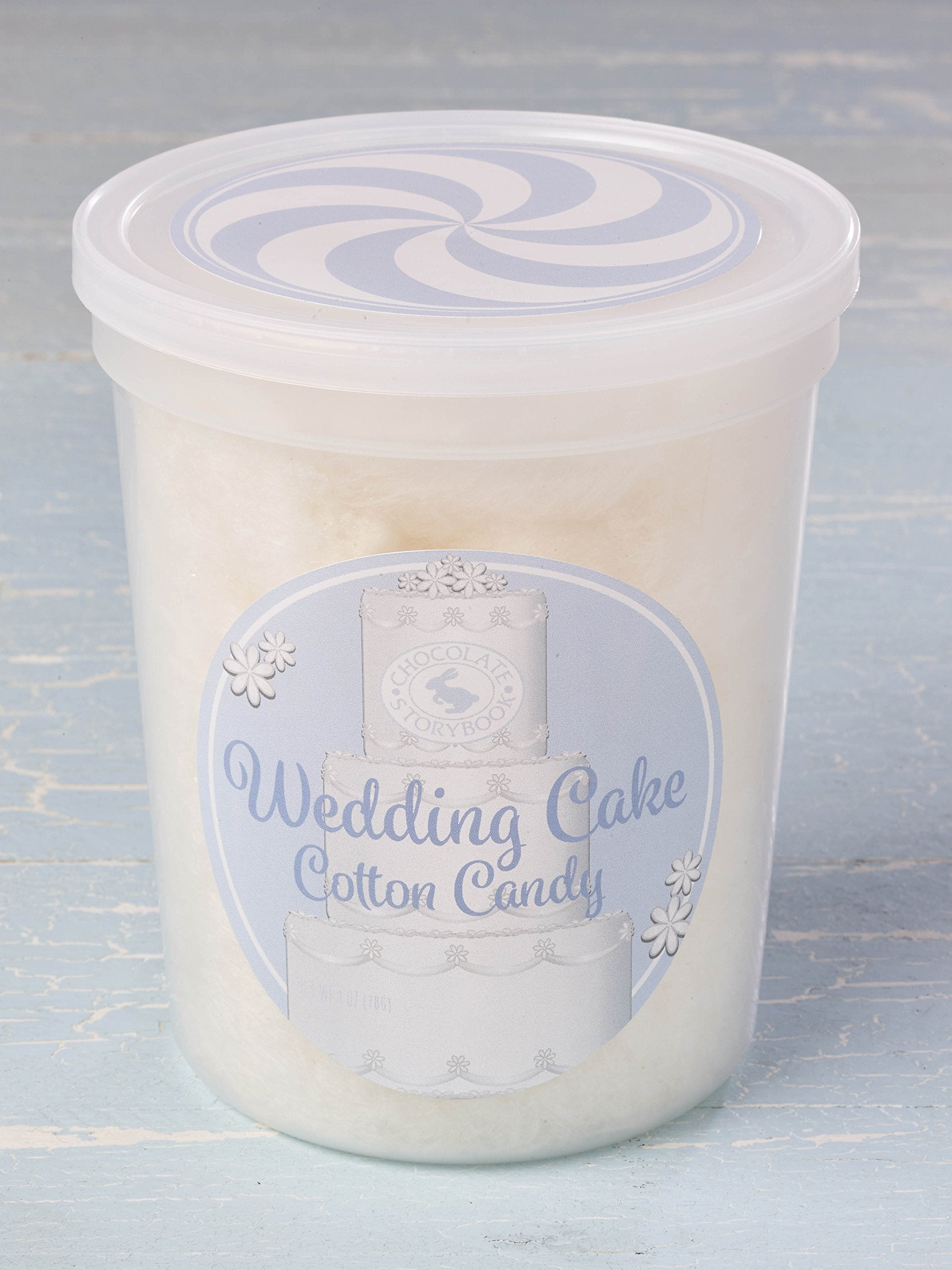 CHOCOLATE STORYBOOK Gourmet Flavored Cotton Candy - Unique Idea for Holidays, Birthdays, Gag Gifts, Party Favors (Wedding Cake, 1.75 oz, 1-Pack)