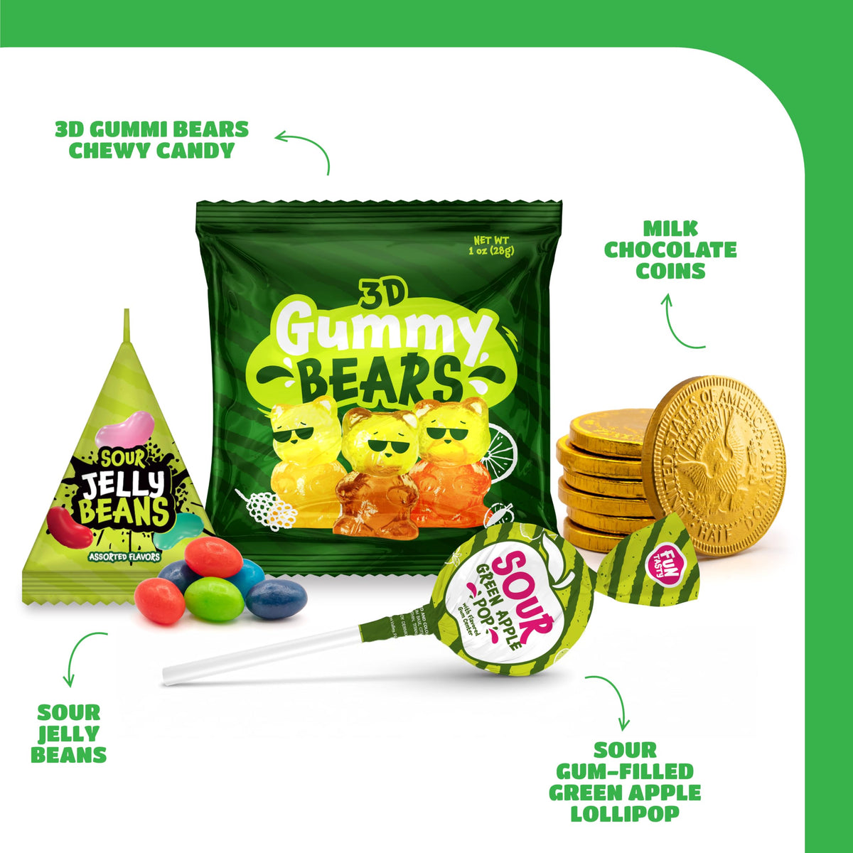 St Patrick's Day Candy Assortment - Individually Wrapped Candy - 2 Lb Pack