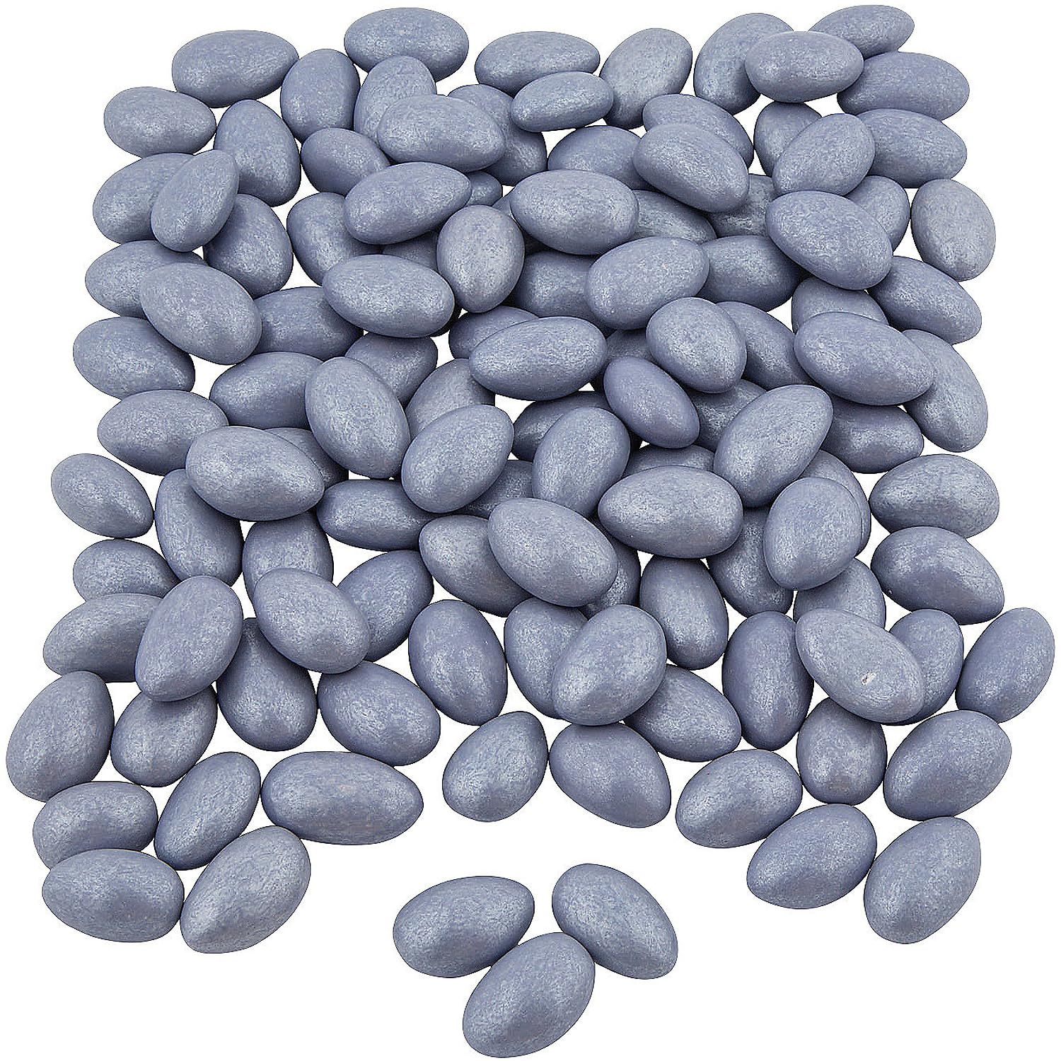 Jordan Almonds Candy - Silver Coated Almonds for Weddings, Candy Buffets & Party Favors, 1 lb Bag