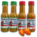 Chiletico Típica Sauce - 2 Mild + 2 Hot - Traditional Costa Rican Salsa - Artisan Handmade Flavor for Meats, Tamales, Rice & More - 4.9 oz (150 g)