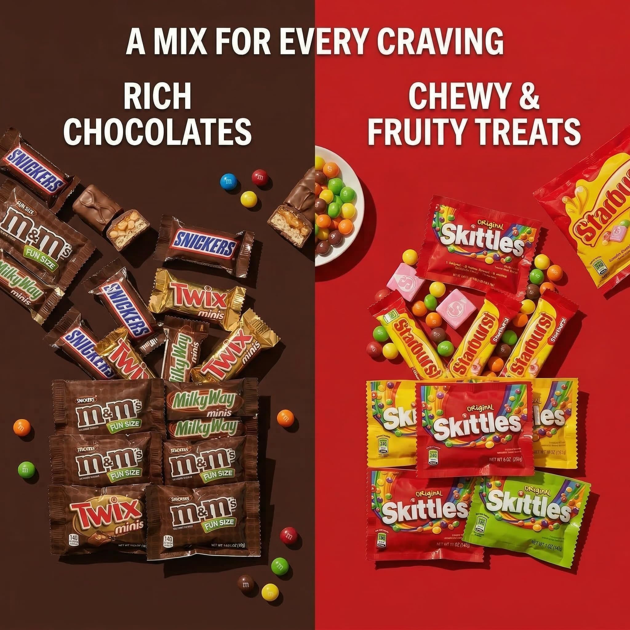 Candyman Chocolate Candy Variety Pack, 1lb Assorted Bulk Candy