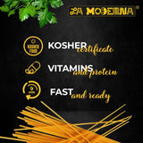 LA MODERNA, Spaghetti Pasta 16 oz (Pack of 1) | Made with Durum Wheat Semolina | Enriched with Iron & B Vitamins | Non-GMO | Kosher | Pantry Essential