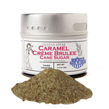Caramel Crème Brûlée Cane Sugar | Artisanal Infused Sugar | 1:1 Replacement For Plain Sugar | All Natural, Non GMO | Gourmet Sweetener | Handmade in Small Batches | GLP-1 Friendly | Magnetic Tin | Gustus Vitae | #82