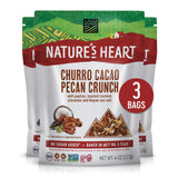 Nature’s Heart | Healthy Mixed Nuts Snack | Keto, Gluten Free, Vegan, Low Carb, Paleo | Ethically Sourced | Churro Cacao Pecan Crunch (Pack of 3)