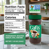 Cafix All Natural Instant Chicory Coffee Alternative, Great-Tasting, Rich and Bold, Zero Caffeine - 7.05oz Jar (Pack of 4)