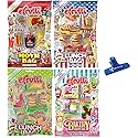eFrutti Gummi Candy Variety, Movie Bag, Lunch Bag, Sour Lunch Bag, and Bakery Shoppe Bag, 2.2 Ounce (Pack of 4) - with MYD Bag Clip