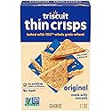 Triscuit Thin Crisps Original Whole Grain Wheat Crackers, Vegan Snacks, Snack Crackers, 7.1 oz