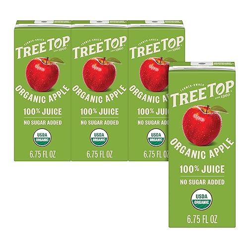 TREE TOP 100% ORGANIC APPLE JUICE - JUICE BOXES 6.75 OZ 3 Count (Pack of 1)