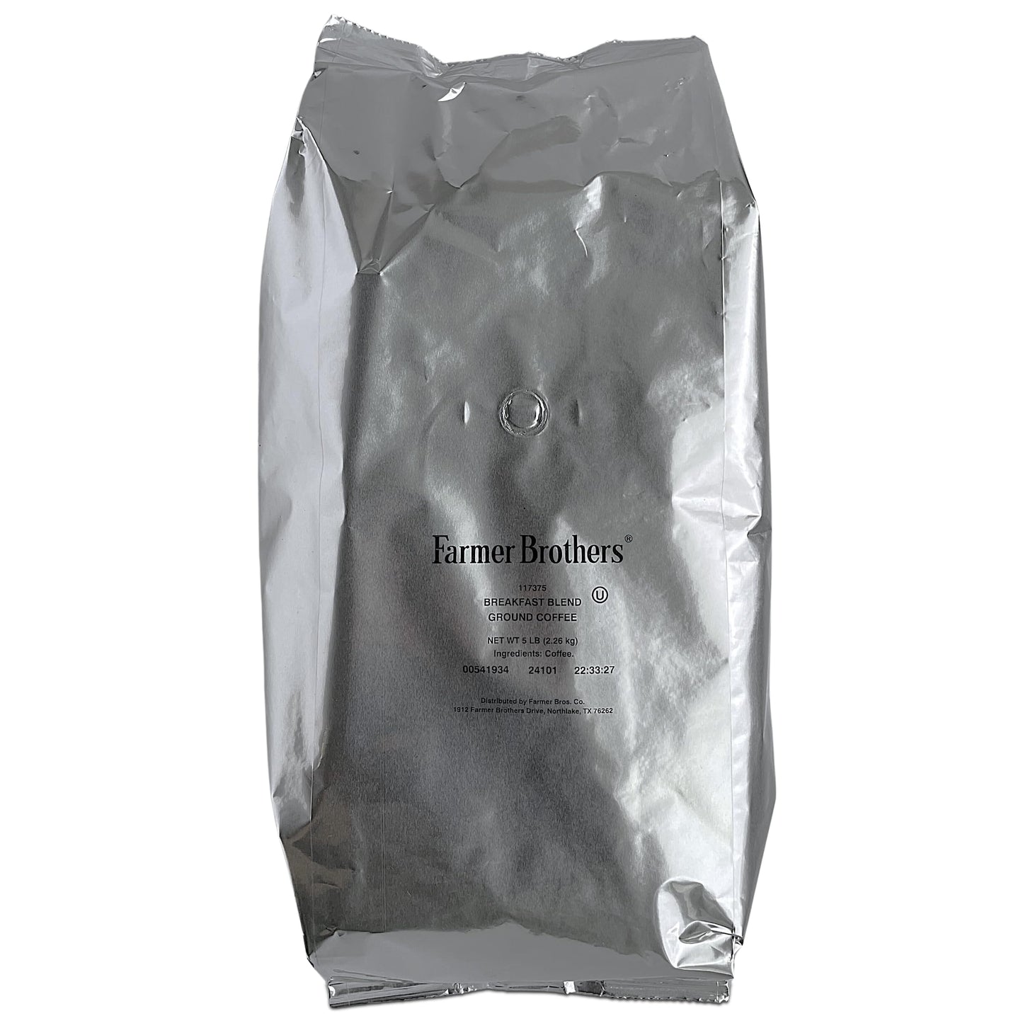 Farmer Brothers Breakfast Blend Ground Coffee - 5 lb Bag - Light Roast with Cocoa, Roasted Nut & Grain Notes - Premium Beans from Vietnam & Uganda