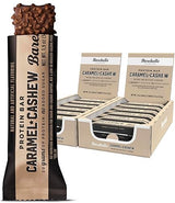 Barebells Protein Bars Caramel Cashew - 12 Count, Pack of 2 - Protein Snacks with 20g of High Protein - Chocolate Protein Bar with 1g of Total Sugars