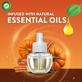 Air Wick Plug in Scented Oil Refill, 5 ct, Pumpkin Spice, Air Freshener, Essential Oils, Fall Scent, Fall Decor