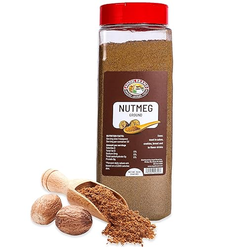Angel Brand Ground Nutmeg 16 oz Bottle - Discover Premium Rich and Aromatic Taste of Carefully Selected Nutmeg Ground - Versatile and Powerful Spice