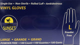 Sunset Powder Free Vinyl Gloves (Large)