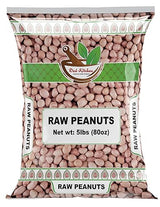 Desi Kitchen Raw Peanuts Whole with skin (Uncooked, Unsalted) 5lbs (80oz) by Rani Foods Inc