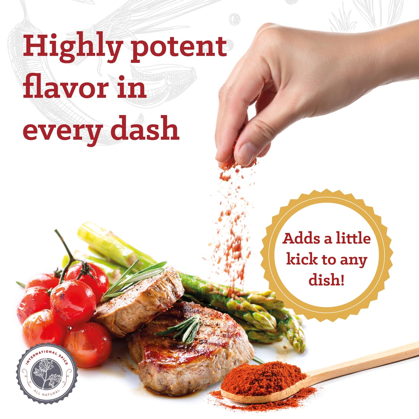 Cayenne Pepper by International Spice, Red Cayenne Pepper Seasoning Powder, Essential Gourmet Kitchen Spice, Bulk, 50 lb. Bag