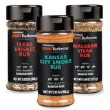 Steven Raichlen's New Planet Barbecue Premium Steak Rub Seasonings Set (3 Pack) - BBQ Spices w USA Inspired Flavors - Grilling Gift for Men & Women