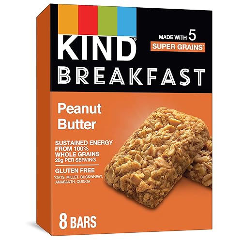 KIND Breakfast Bars, Peanut Butter, Healthy Snacks, Gluten Free, 32 Count