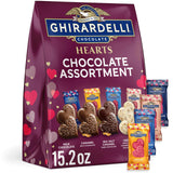 GHIRARDELLI Hearts Chocolate Assortment, 15.2 oz Bag Premium Valentine’s Day Candy Individually Wrapped Assorted Chocolate Hearts