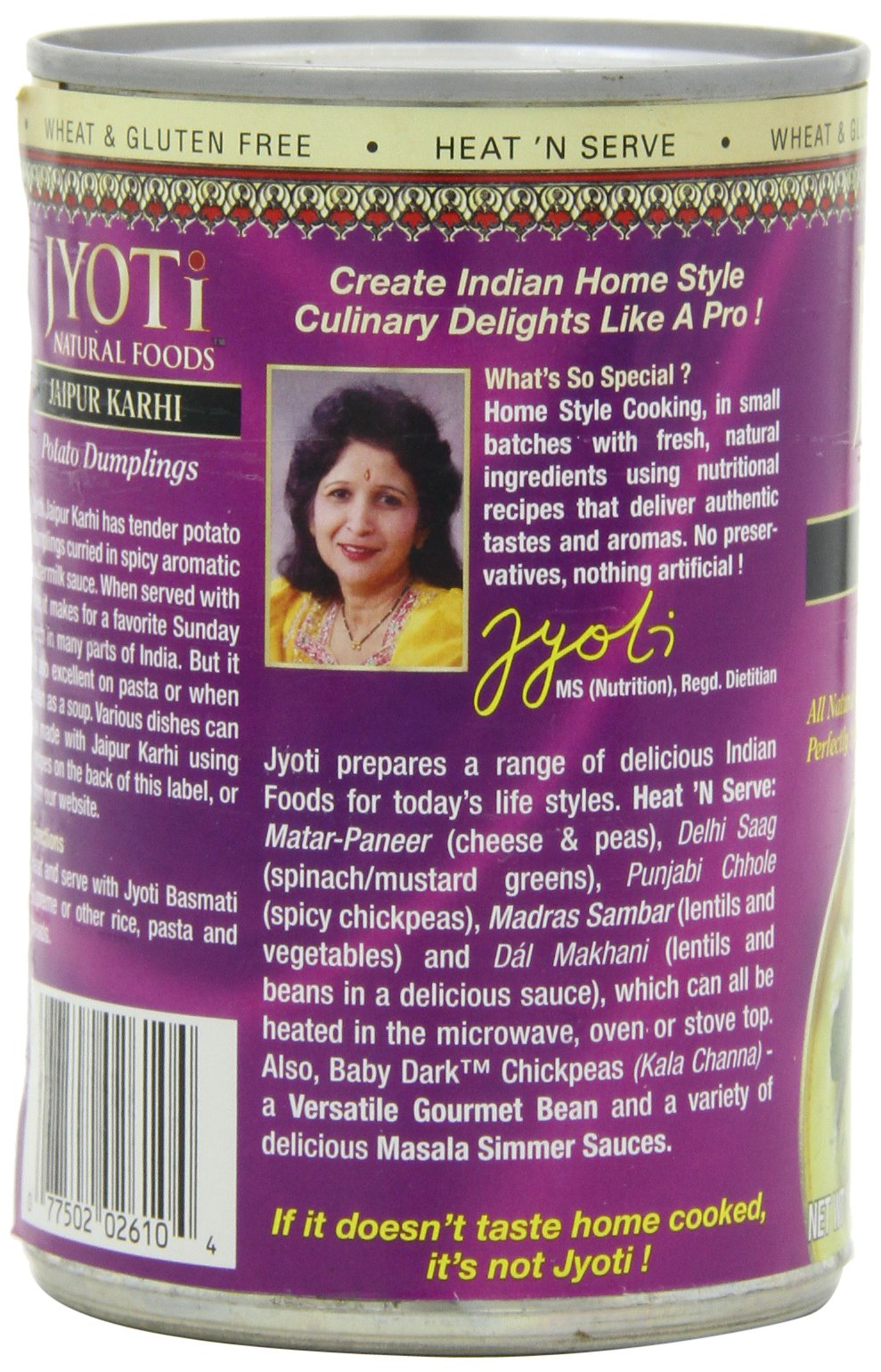 Jyoti Jaipur Karhi, 12 cans of 15 oz each, All Natural, Product of USA, Gluten Free, Vegetarian, BPA Free