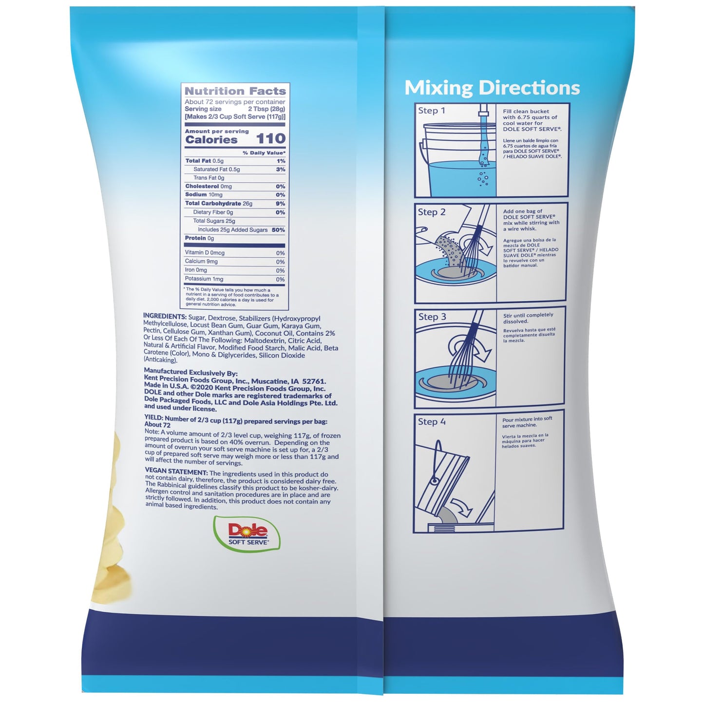 Dole Soft Serve Mix 4.75 Pound, pineapple, 70.4 Ounce