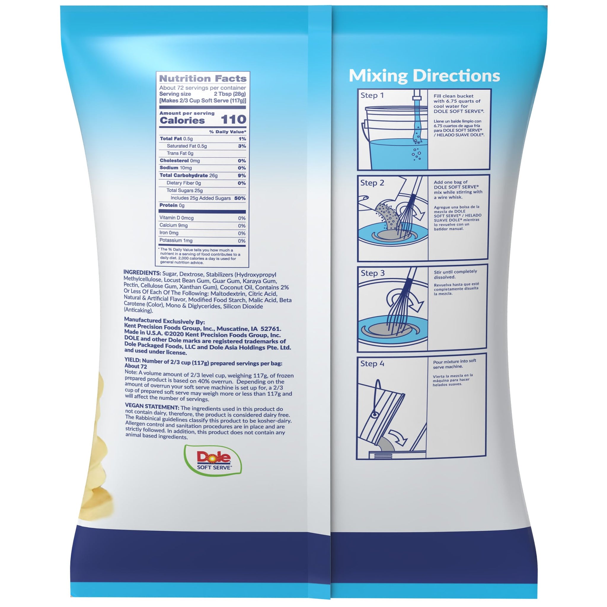 Dole Soft Serve Mix 4.75 Pound, pineapple, 70.4 Ounce