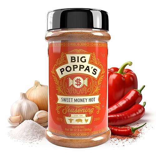Big Poppa’s Sweet Money Hot BBQ Rub - Award-Winning Sweet and Spicy Seasoning for Chicken, Pork and Beef - Bold but Balanced Heat, Competition-Proven