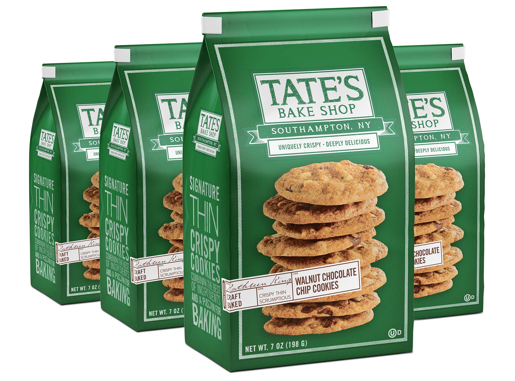 Tate's Bake Shop Walnut Chocolate Chip Cookies, 4 - 7 oz Bags