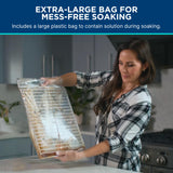 Carbona Oven Rack & Grill Cleaner Kit, Includes Bag & Gloves, Eliminates Thick Grease, Grime & Baked-On Food, Unscented Formula