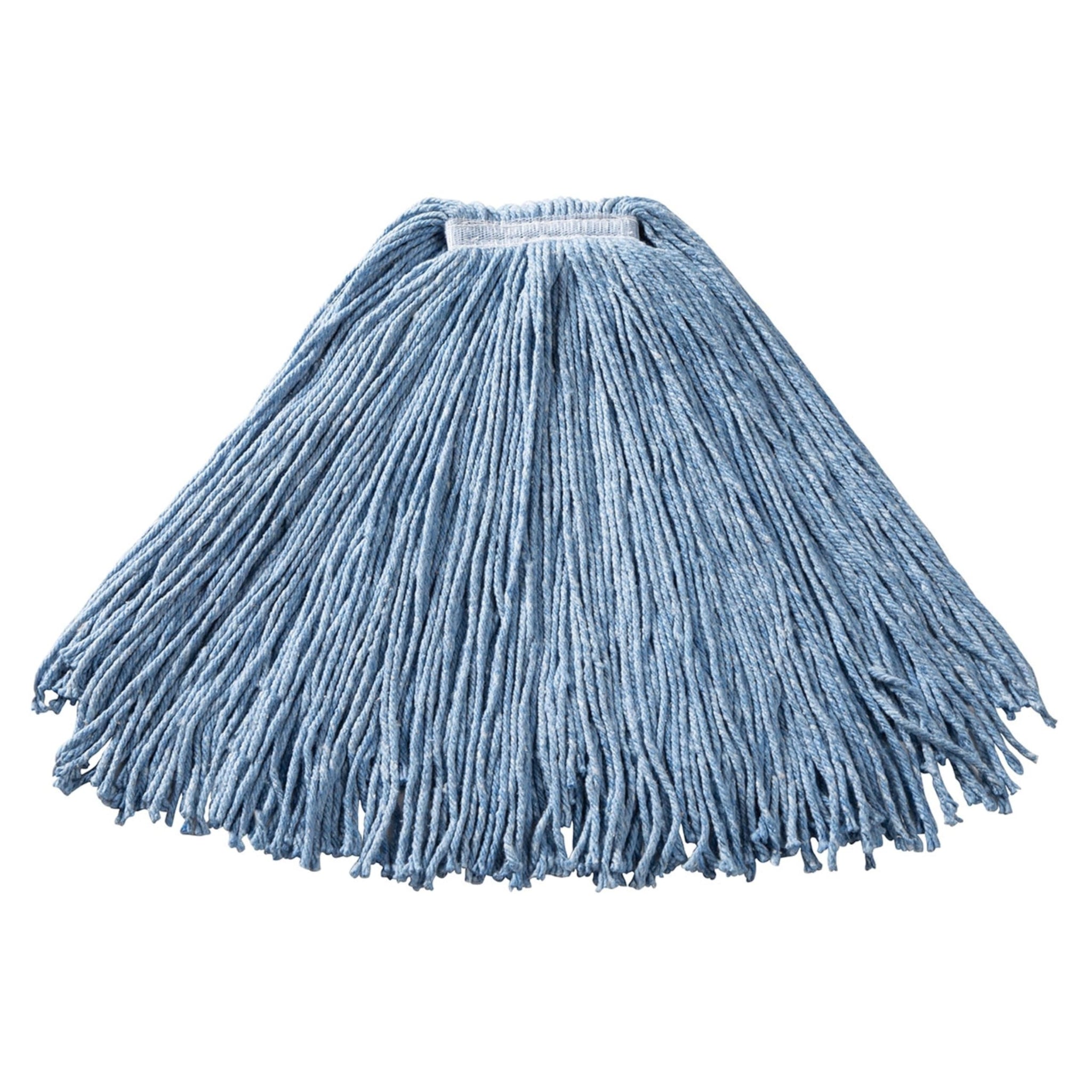 Rubbermaid Commercial Premium Cut-End Blend Mop, 24-Ounce Size, 1-Inch Orange Headband, Blue, Heavy Duty Wet Mop for Floor Cleaning