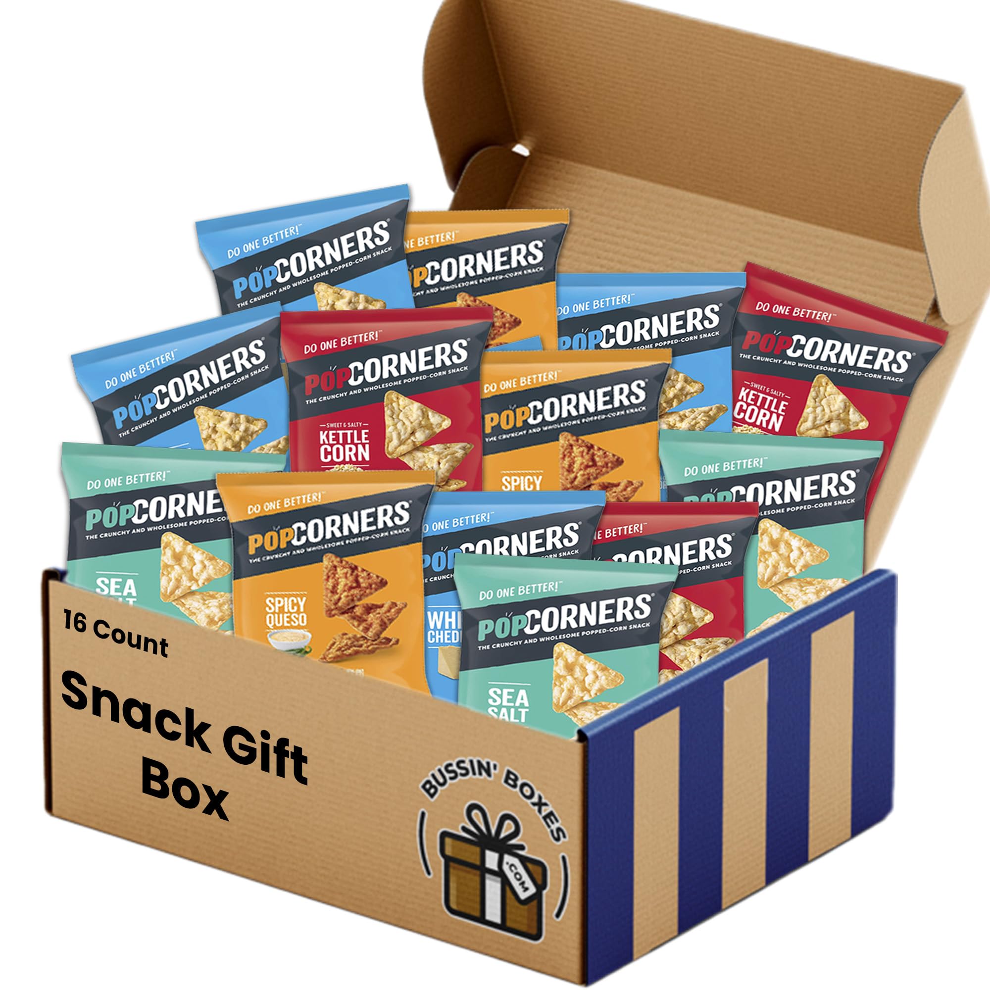 Pop Corners Chip Variety Pack with Individual Bags Variety Pack 35 Count / 1.0 Ounce by Bussin Boxes