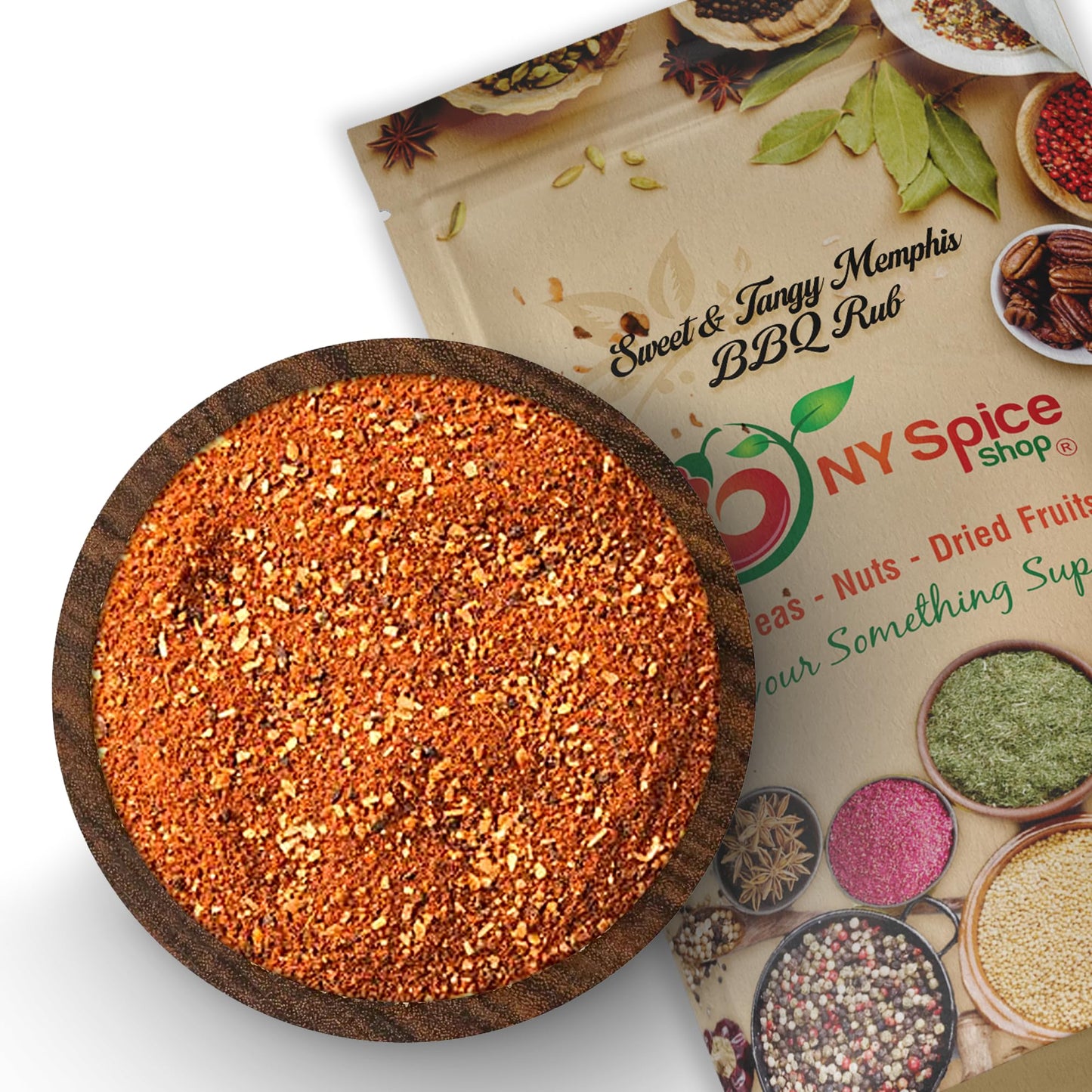 NY Spice Shop Memphis Style BBQ Seasoning - 4 Ounce Sweet, Tangy and Spicy Mild Flavored BBQ Rub Spice Blend for Chicken, Beef, Lamb Chops, Grilled